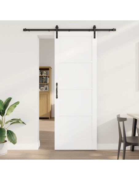Porta scorrevole Bianco e Nero 83 x 232 cm