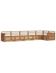Set di divani 6 pcs Naturale Legno di Acacia Massello 2