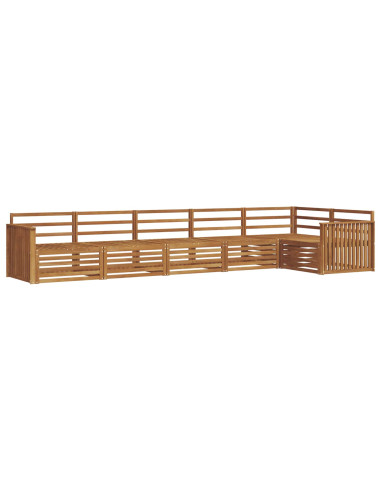 Set di divani 6 pcs Naturale Legno di Acacia Massello