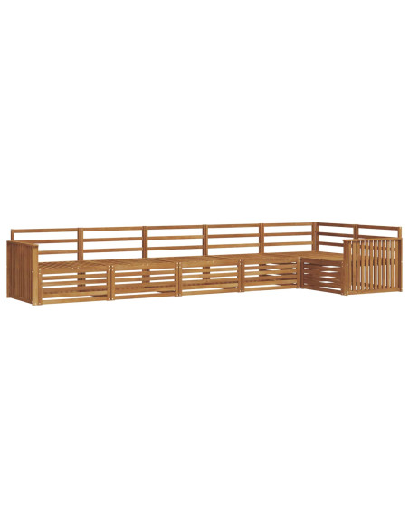 Set di divani 6 pcs Naturale Legno di Acacia Massello