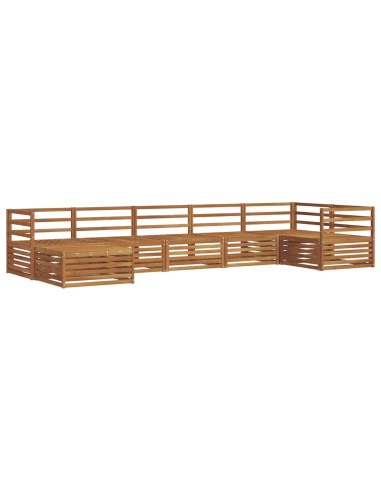 Set divani 7 pcs Naturale Legno di Acacia Massello