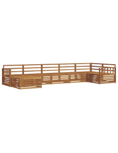 Set divani 7 pcs Naturale Legno di Acacia Massello 2