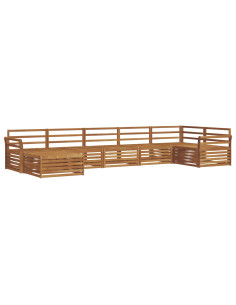Set divani 7 pcs Naturale Legno di Acacia Massello 2
