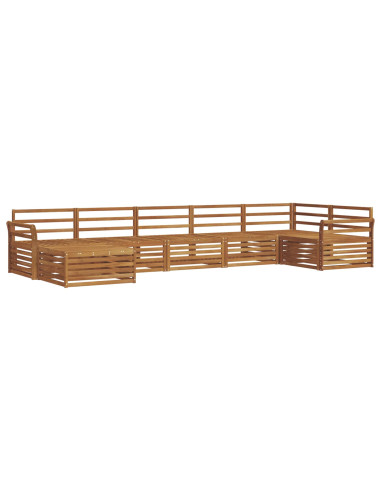 Set divani 7 pcs Naturale Legno di Acacia Massello
