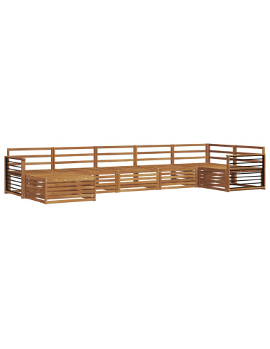 Set divani 7 pcs Naturale Legno di Acacia Massello