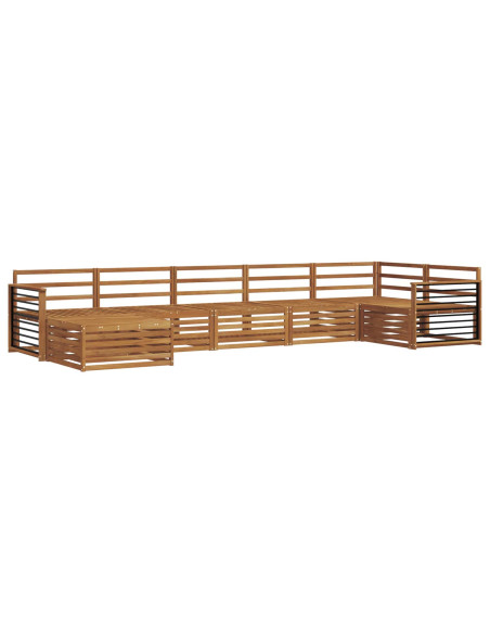 Set divani 7 pcs Naturale Legno di Acacia Massello
