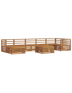 Set divani 8 pcs Naturale Legno di Acacia Massello 2