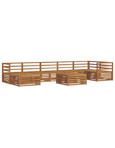 Set divani 8 pcs Naturale Legno di Acacia Massello