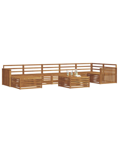 Set divani 8 pcs Naturale Legno di Acacia Massello