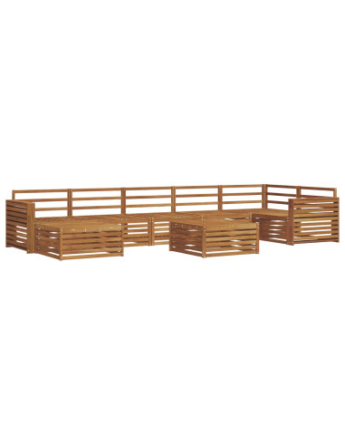 Set divani 8 pcs Naturale Legno di Acacia Massello
