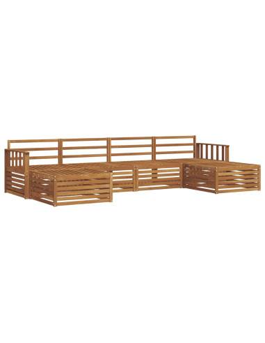 Set divani 6 pcs Naturale Legno di Acacia Massello