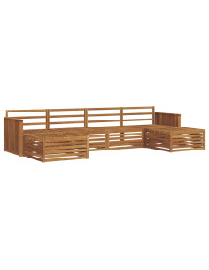 Set divani 6 pcs Naturale Legno di Acacia Massello 2