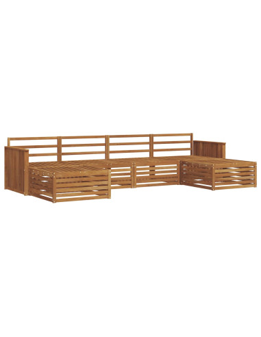 Set divani 6 pcs Naturale Legno di Acacia Massello