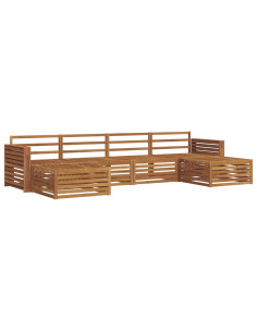 Set divani 6 pcs Naturale Legno di Acacia Massello 2