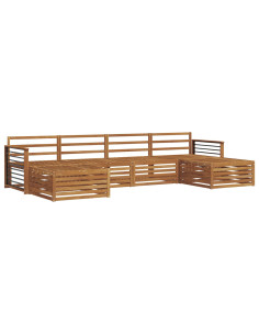 Set divani 6 pcs Naturale Legno di Acacia Massello 2