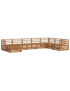 Set divani 8 pcs Naturale Legno di Acacia Massello 2