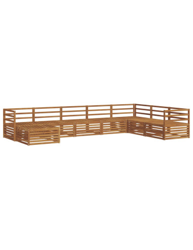 Set divani 8 pcs Naturale Legno di Acacia Massello
