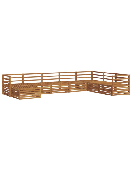 Set divani 8 pcs Naturale Legno di Acacia Massello