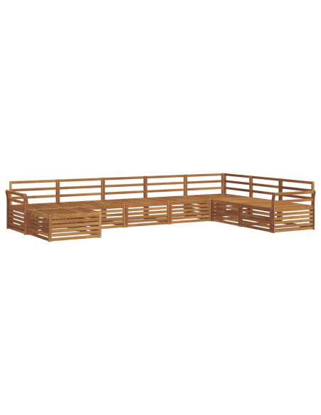 Set divani 8 pcs Naturale Legno di Acacia Massello