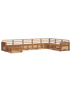 Set divani 8 pcs Naturale Legno di Acacia Massello 2