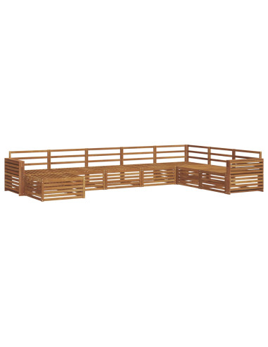 Set divani 8 pcs Naturale Legno di Acacia Massello