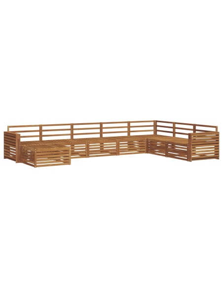 Set divani 8 pcs Naturale Legno di Acacia Massello
