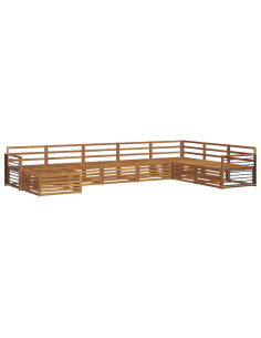 Set divani 8 pcs Naturale Legno di Acacia Massello 2