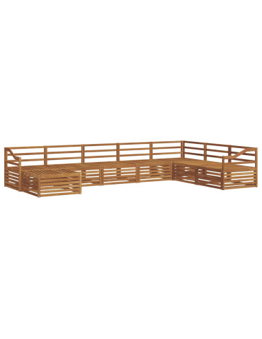 Set divani 8 pcs Naturale Legno di Acacia Massello