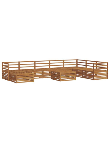 Set divani 9 pcs Naturale Legno di Acacia Massello