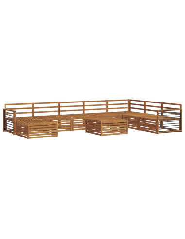 Set divani 9 pcs Naturale Legno di Acacia Massello