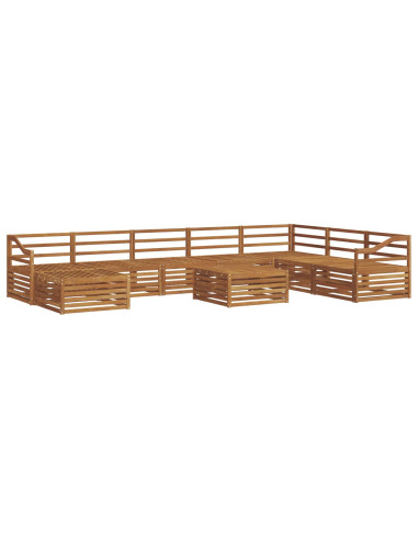 Set divani 9 pcs Naturale Legno di Acacia Massello