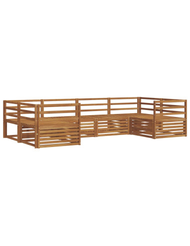 Set divani 6 pcs Naturale Legno di Acacia Massello