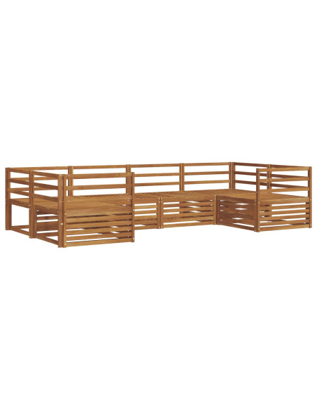 Set divani 6 pcs Naturale Legno di Acacia Massello
