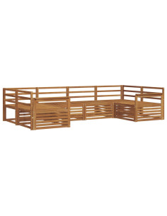 Set divani 6 pcs Naturale Legno di Acacia Massello 2