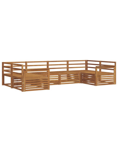 Set divani 6 pcs Naturale Legno di Acacia Massello