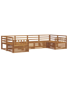 Set divani 6 pcs Naturale Legno di Acacia Massello 2