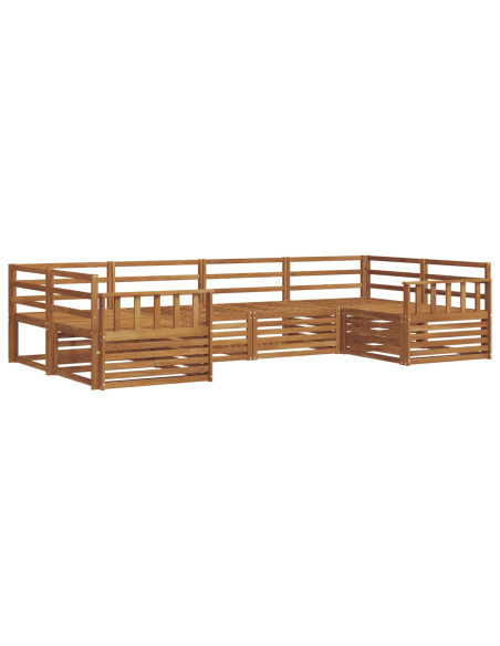 Set divani 6 pcs Naturale Legno di Acacia Massello
