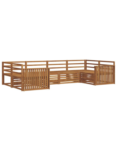 Set divani 6 pcs Naturale Legno di Acacia Massello