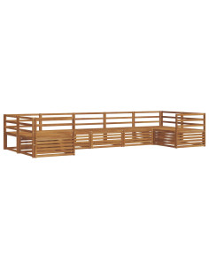 Set divani 7 pcs Naturale Legno di Acacia Massello 2