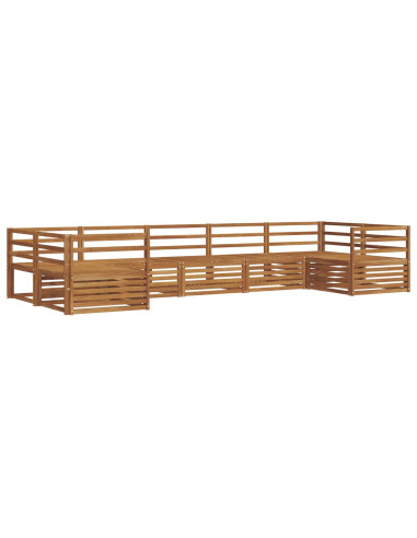Set divani 7 pcs Naturale Legno di Acacia Massello