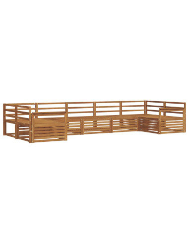 Set divani 7 pcs Naturale Legno di Acacia Massello