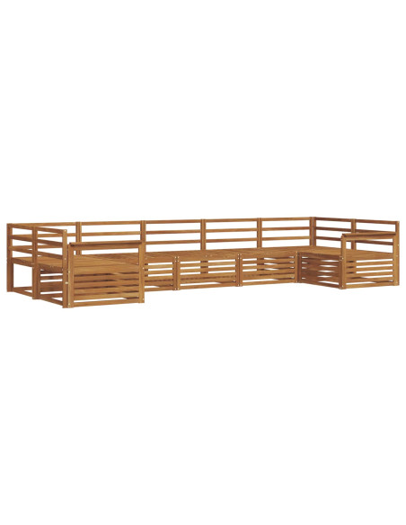Set divani 7 pcs Naturale Legno di Acacia Massello