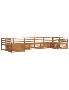 Set divani 7 pcs Naturale Legno di Acacia Massello 2