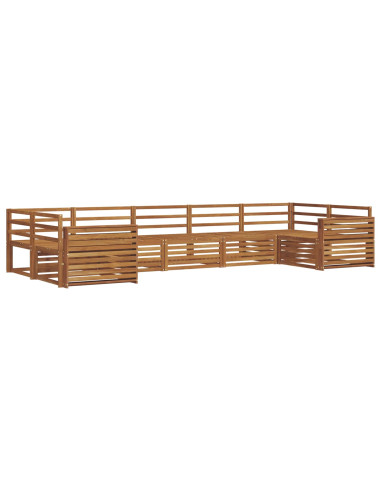 Set divani 7 pcs Naturale Legno di Acacia Massello