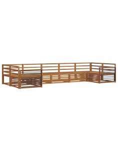 Set divani 7 pcs Naturale Legno di Acacia Massello 2