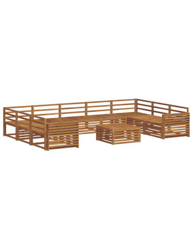 Set divani 10 pcs Naturale Legno di Acacia Massello