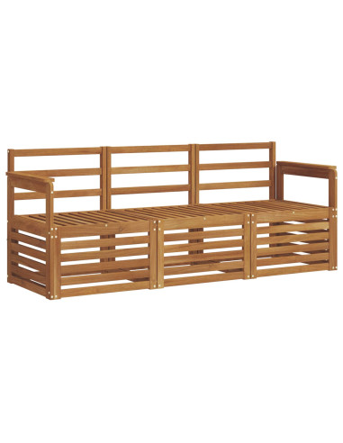 Set divani 3 pcs Naturale Legno di Acacia Massello