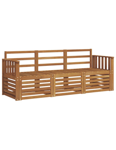 Set divani 3 pcs Naturale Legno di Acacia Massello