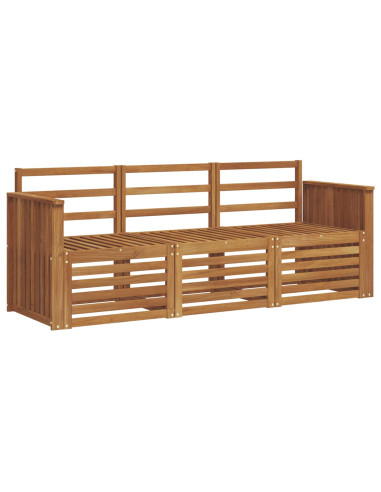 Set divani 3 pcs Naturale Legno di Acacia Massello