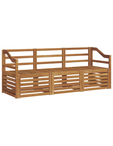 Set divani 3 pcs Naturale Legno di Acacia Massello